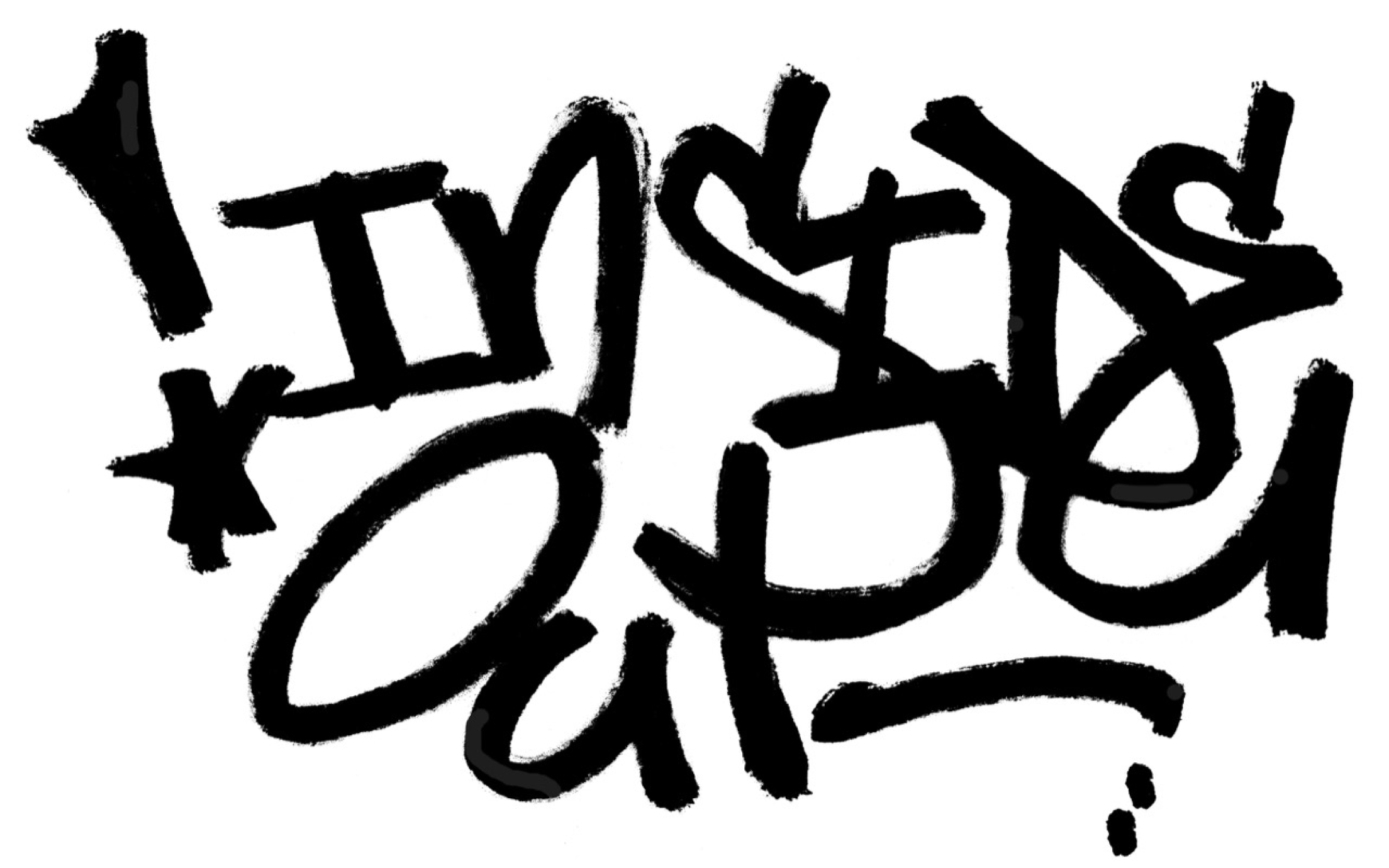 Inside out graffiti logo